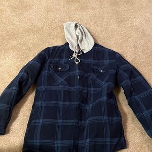 wrangler hooded flannel